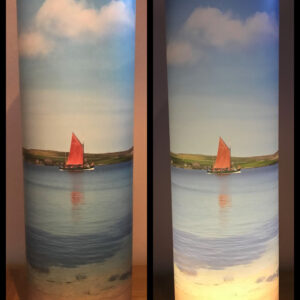 Shetland on Canvas Cylinder Lamp